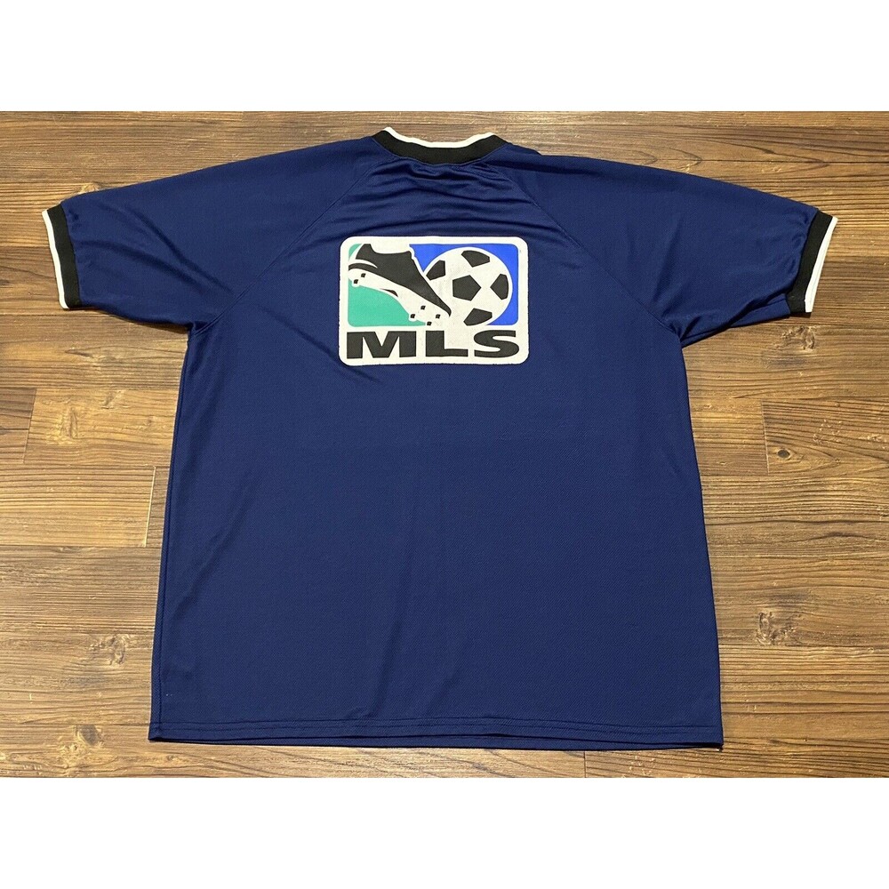 MLS Nike Men’s Tampa Bay Mutiny Soccer Jersey XL Blue 1990’S Vintage White Tag - Picture 6 of 9